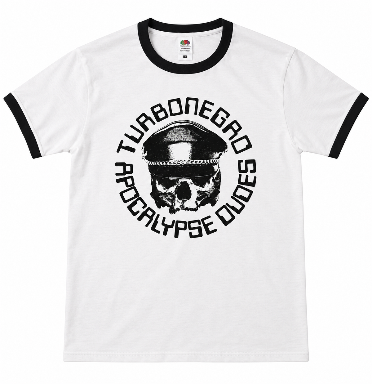 HVIT RINGER T-SKJORTE
